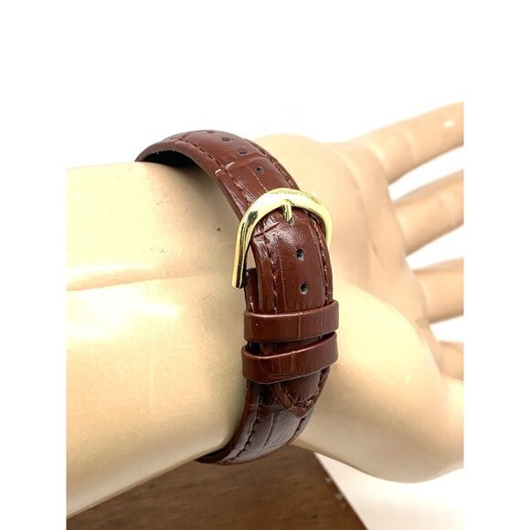 Timex Men's Watch T2H301 Quartz Indiglo White Dial Date Gold Brown Leather 35mm - Picture 10 of 14